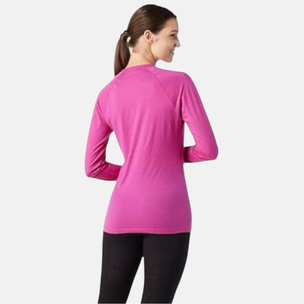 NWY SmartWool Womens Baselayer Long Sleeve Shirt, Size- Medium, Pink - Picture 3 of 11